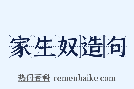 家生奴造句是什么意思的图片